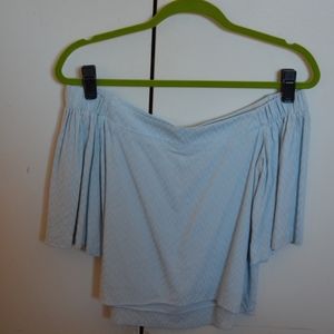 BABY BLUE OFF THE SHOULDER